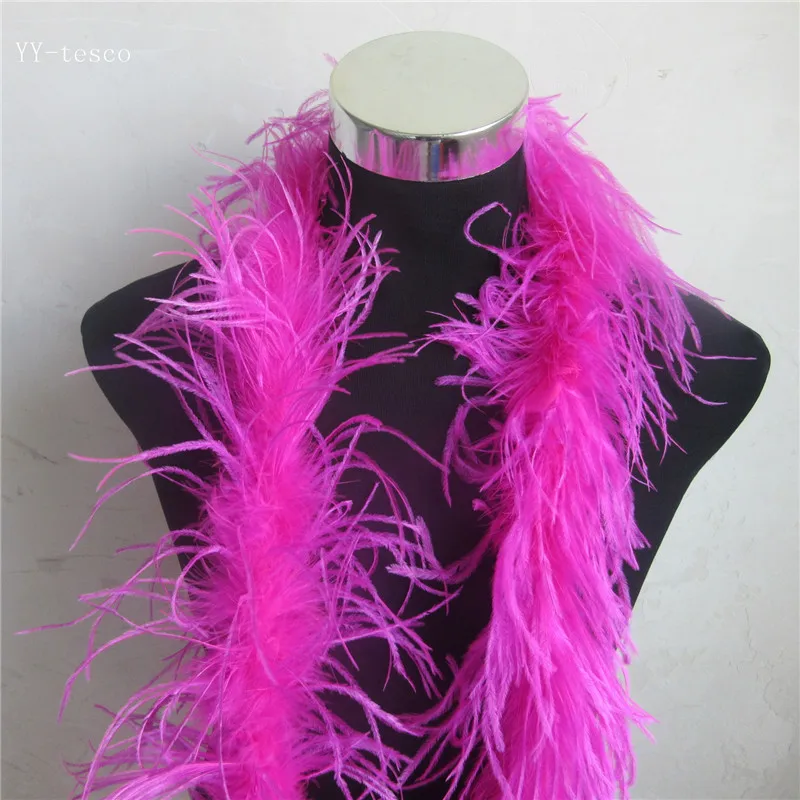 Wholesale 2 Meter fluffy ostrich feather boa skirt Costumes/Trim for Party/Costume Craft ostrich feather in wedding decorations images - 6