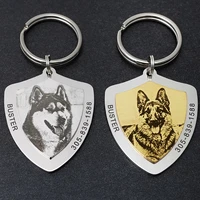 custom pet id tag with photo personalized dog tag customize dog name tag pet collar tag dog accessories collar decoration