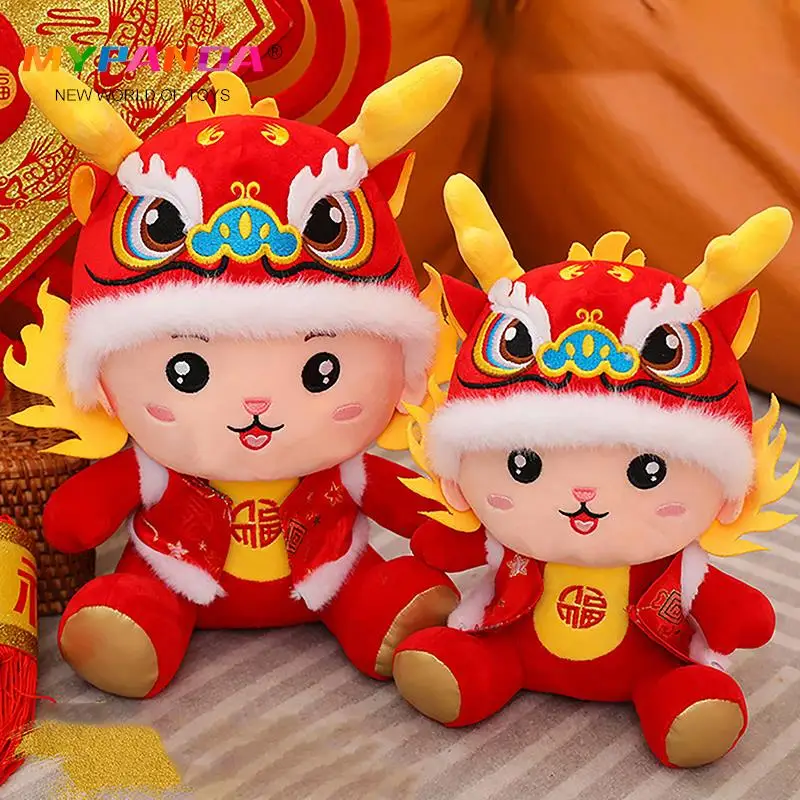 

Новогодний Декор 2024, новый талисман в виде мультяшного знака зодиака, дракона, китайская фотосессия, животное, динозавр, кукла