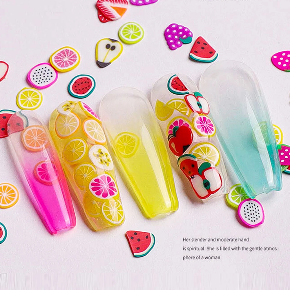 20g Fruit soft pottery piece Polymer Clay DIY Resin Jewelry Making Nail Material for Decoration Slime Hairpin Craft Accessories