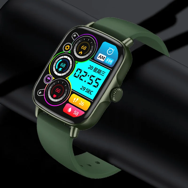 

1.69inch Men Women Smart Watch Bluetooth Call Dial Full Touch Screen Sports Waterproof Ladies Smartwatch For xiaomi huawei+Box
