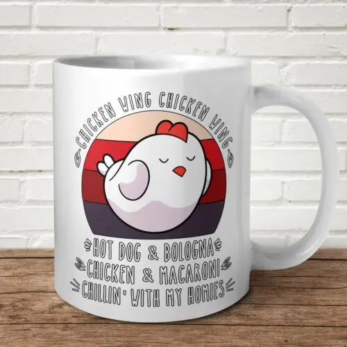 Куриные крылья куриные хот-дог и Болонья кружка подарок на день рождения мем F