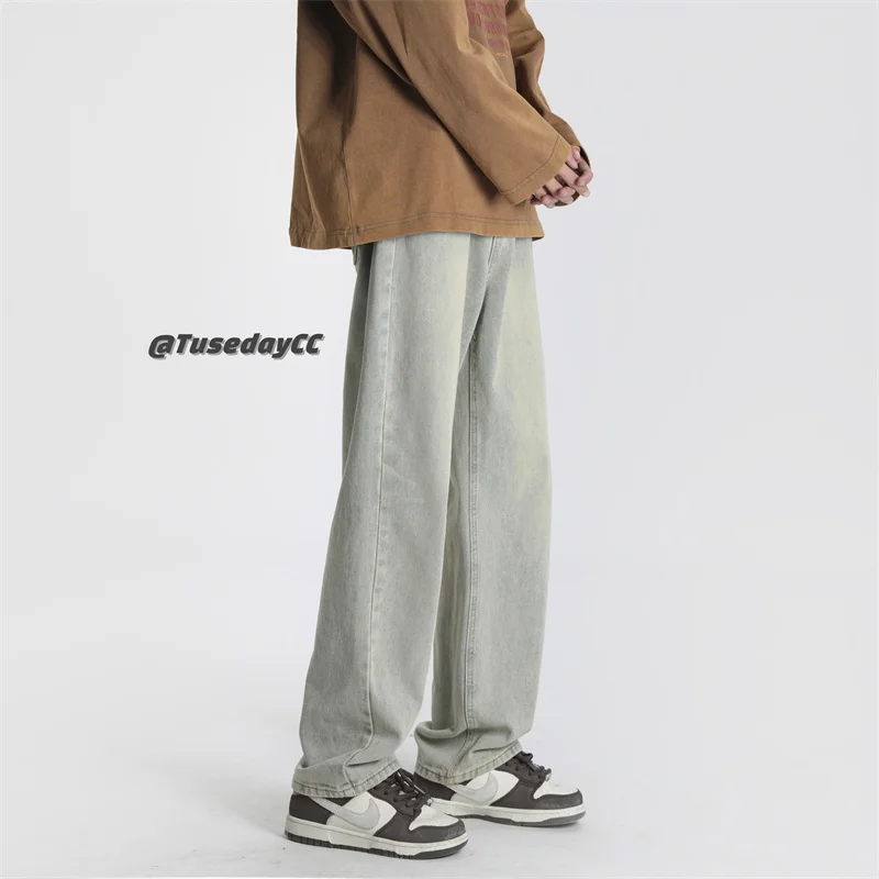 Spring And Summer Jeans Men's Slim Fit Fashion Casual Straight Jeans Men Streetwear Hip-hop Denim Pants Mens Trousers M-2XL