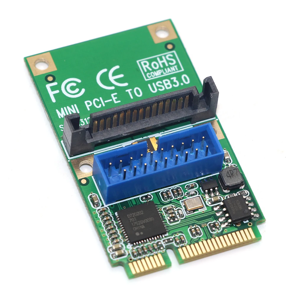 Mini PCI-E к USB 3 0 адаптер карты MINI PCI Express 19-Pin / 20pin USB3.0 Расширенная карта 15Pin SATA порт