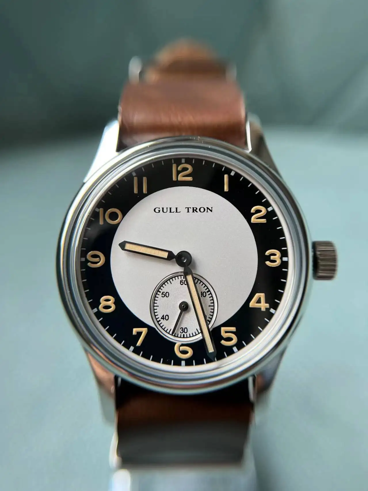 

Часы с чайкой, St1701 движение, ретро кремовая пластина, светящееся пузырьковое зеркало, Классическая указка Водонепроницаемая автоматическа...