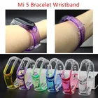 Ремешок силиконовый прозрачный для Xiaomi Mi Band 3 4 5, умный Браслет для Xiomi Mi Band 3 Xiami Band 5, Mi Sport 5