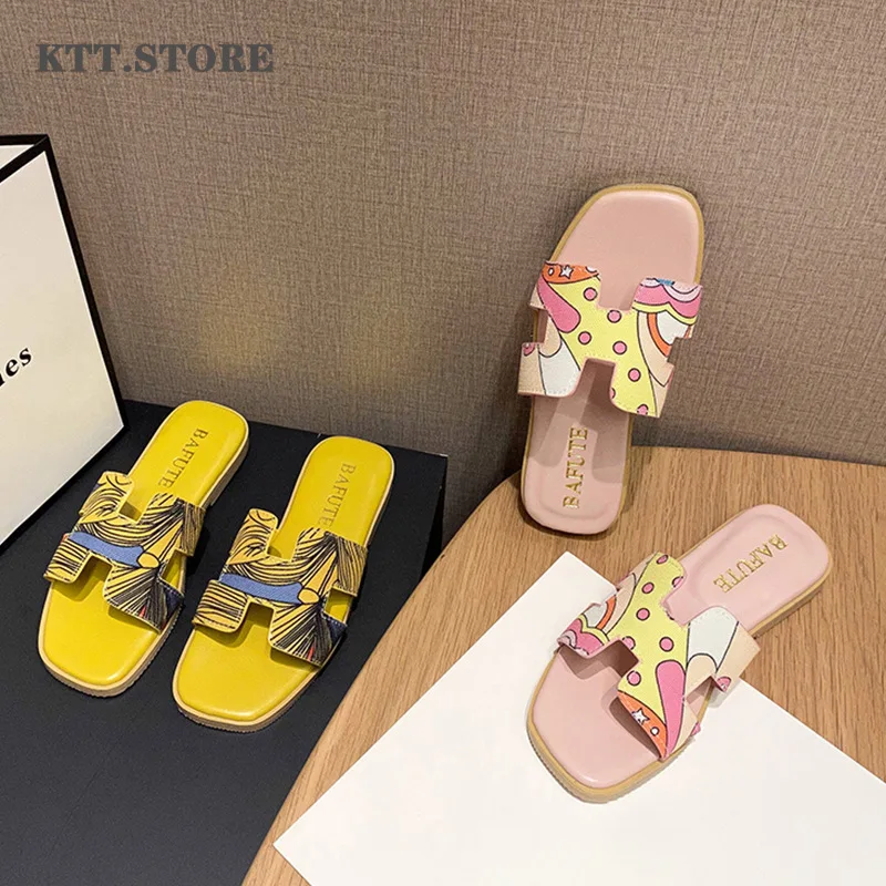 

Printing Slippers for Young Girls Summer Child Shoes Toddler Girls Slip-on Outdoor Slippers Toe Out Sandals for Girl 5 To 6 Year