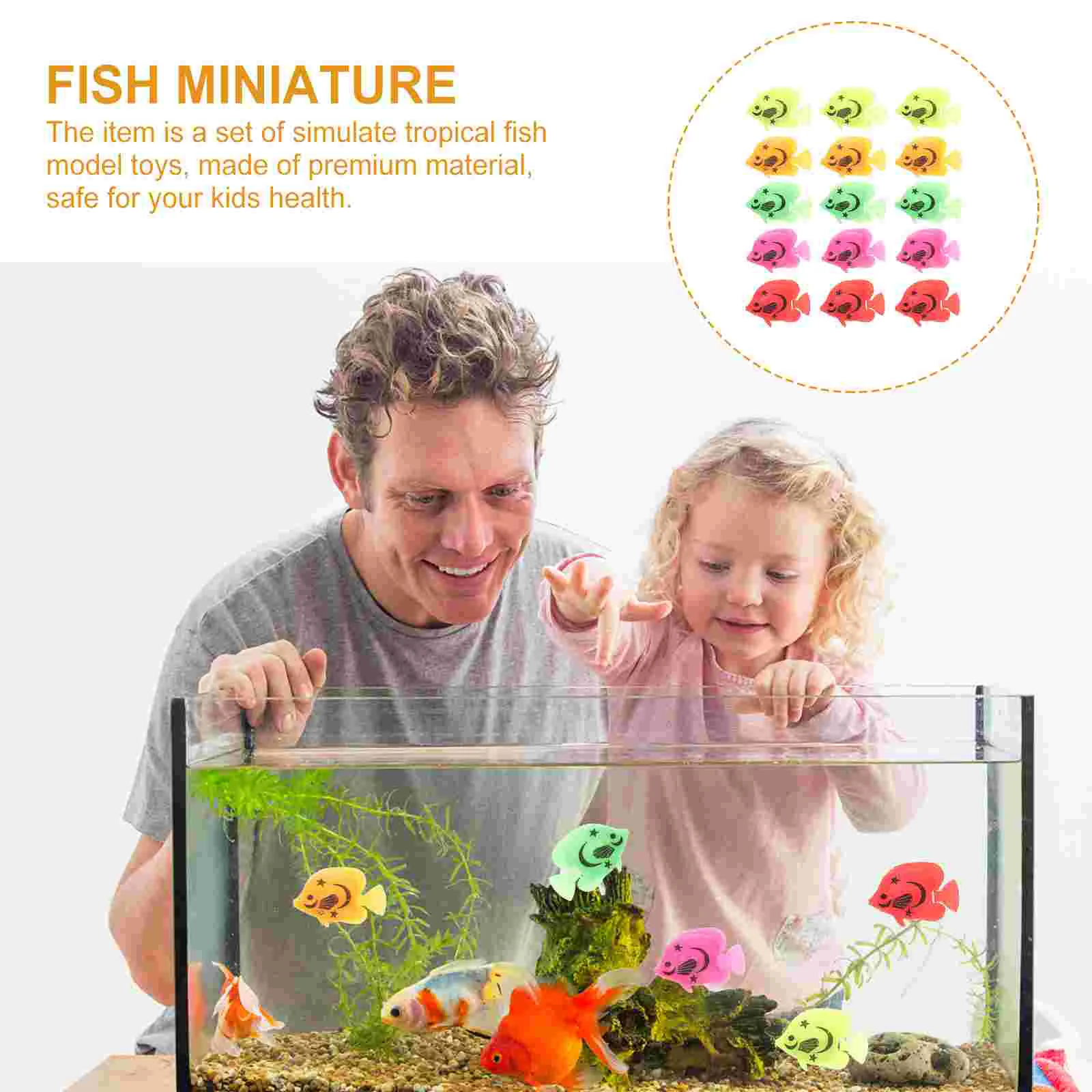 24 шт. имитация пластиковой рыбы миниатюрная модель тропической фигурка игрушки