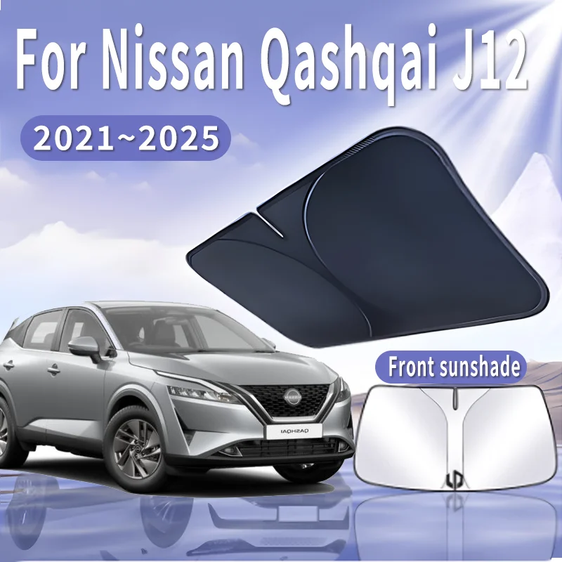 Автомобильный солнцезащитный козырек для Nissan Qashqai J12 2021 ~ 2025 2022 2023 2024 на лобовое