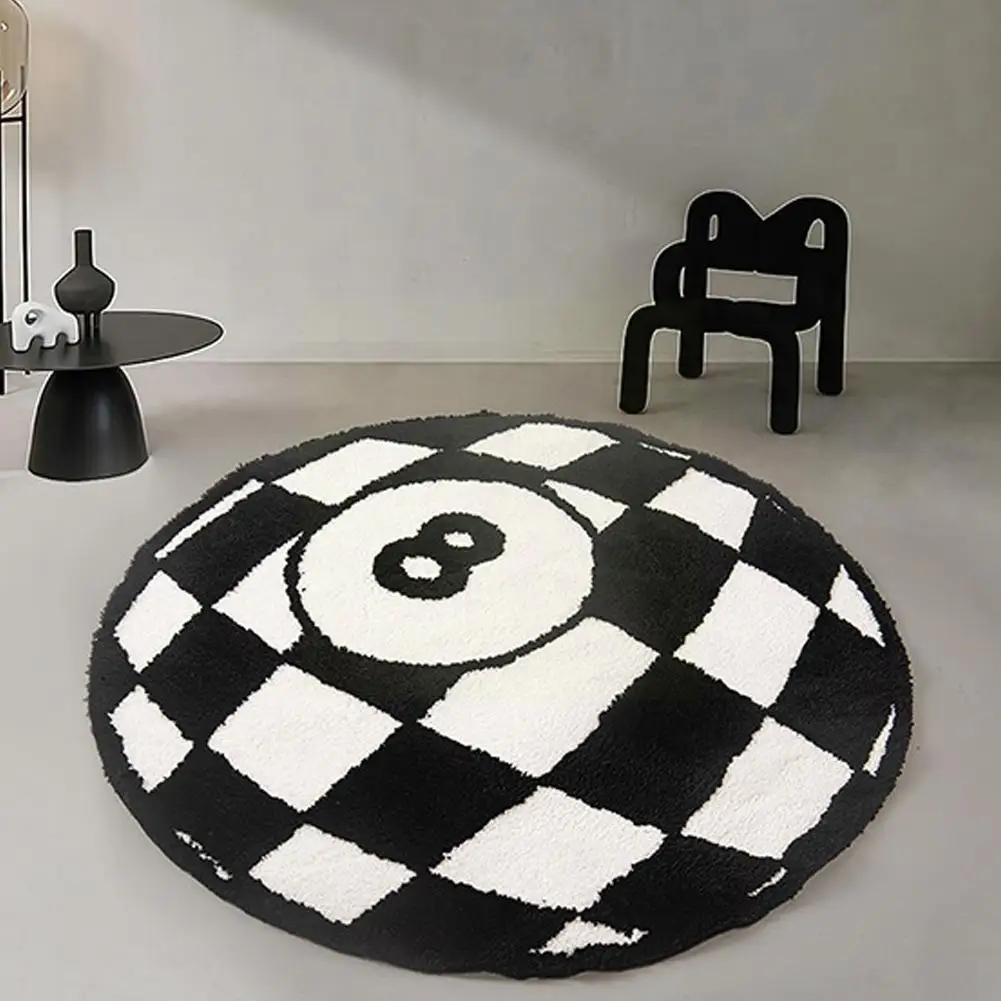 

Black 8 Ball Rug Bathroom Anti-slip Floor Mats Soft 8 Number For Bedroom Living Room Children Gift Bathroom Carpet I5S0