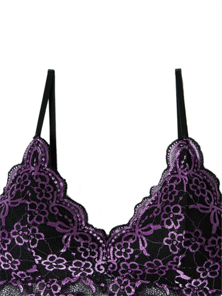 Элегантное Прозрачное Кружевное Лоскутное Нижнее Белье Больших Размеров С