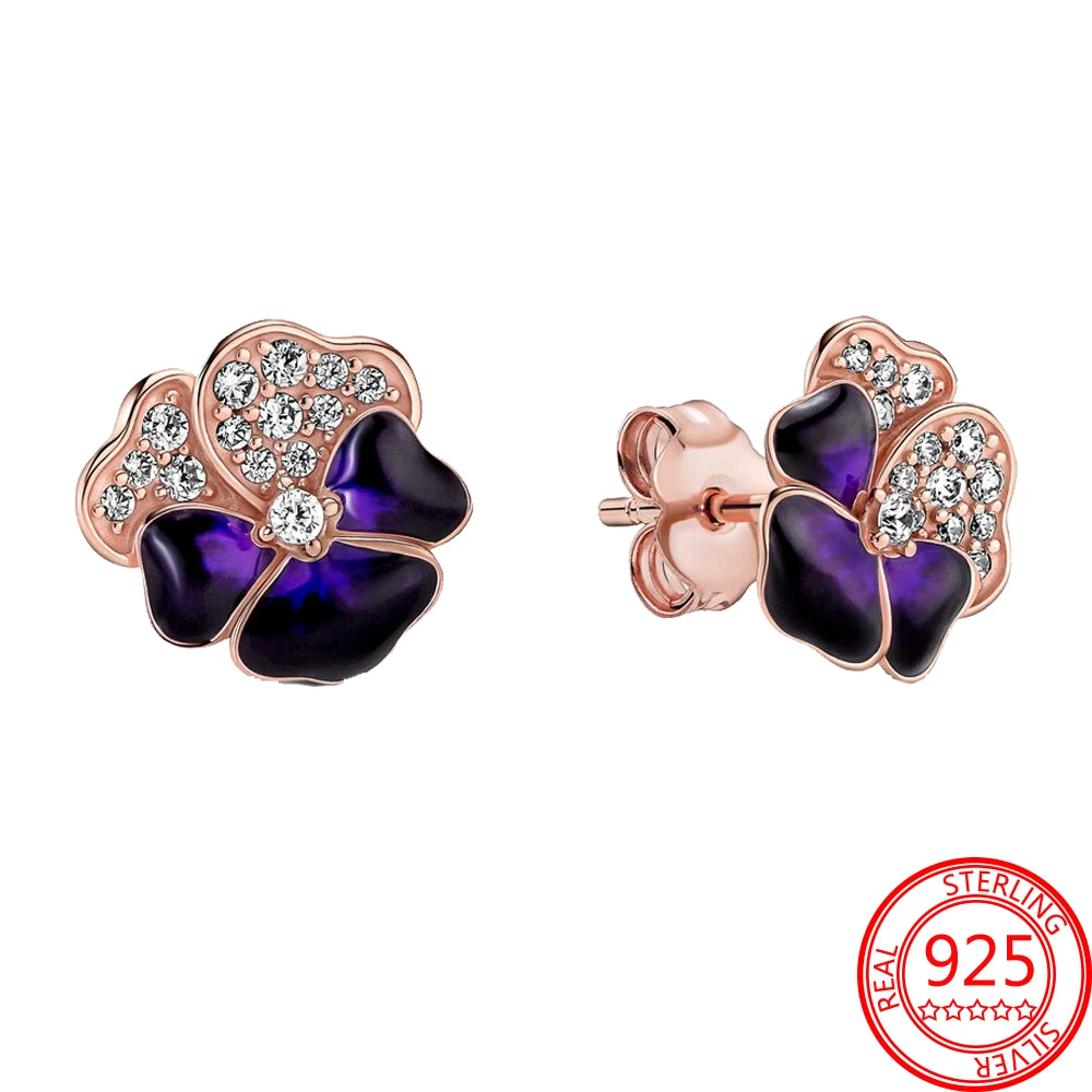 Женские серьги-кольца из серебра 925 пробы с коровкой | Украшения и аксессуары