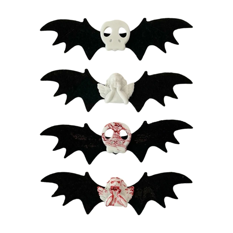 

Punk Bat Hair Clips Skull Bat Duckbill Clip for Creative Hair Accessories
