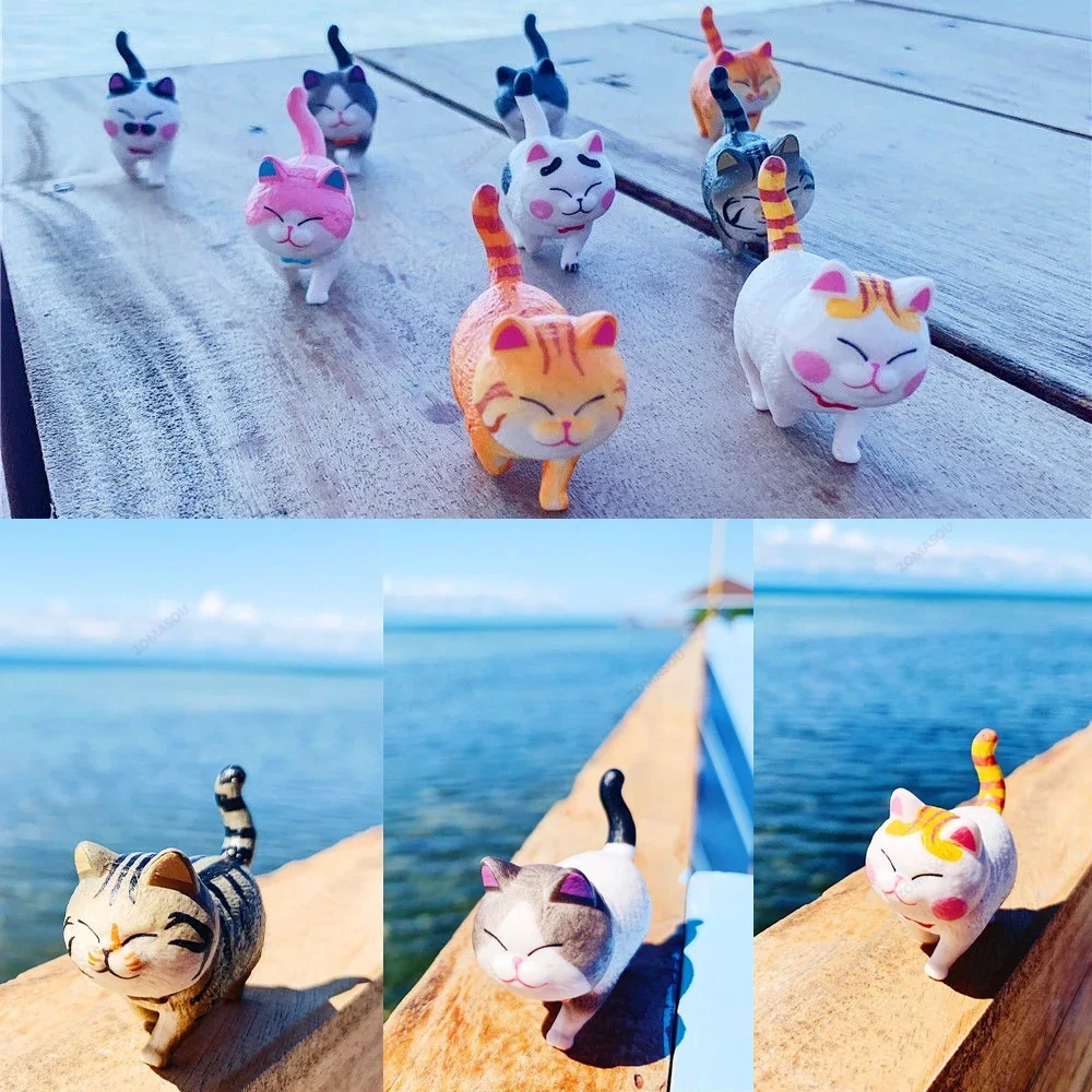 9/18 шт. милые миниатюрные фигурки котят в подарок на день рождения домашний декор