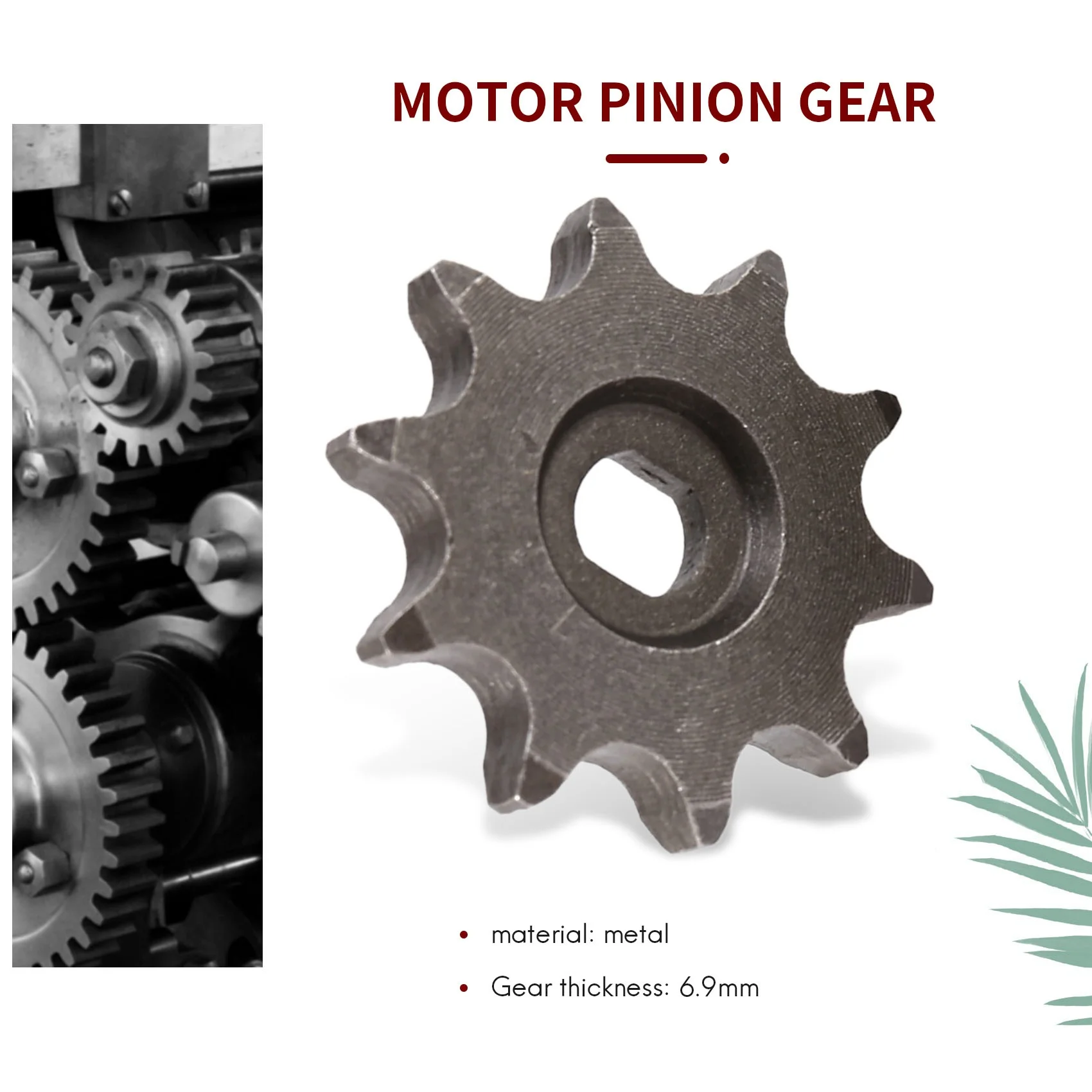

2Pcs Electric Scooter 10T 428 Sprocket for Chain Motor Pinion Gear MY1020 DC Motor