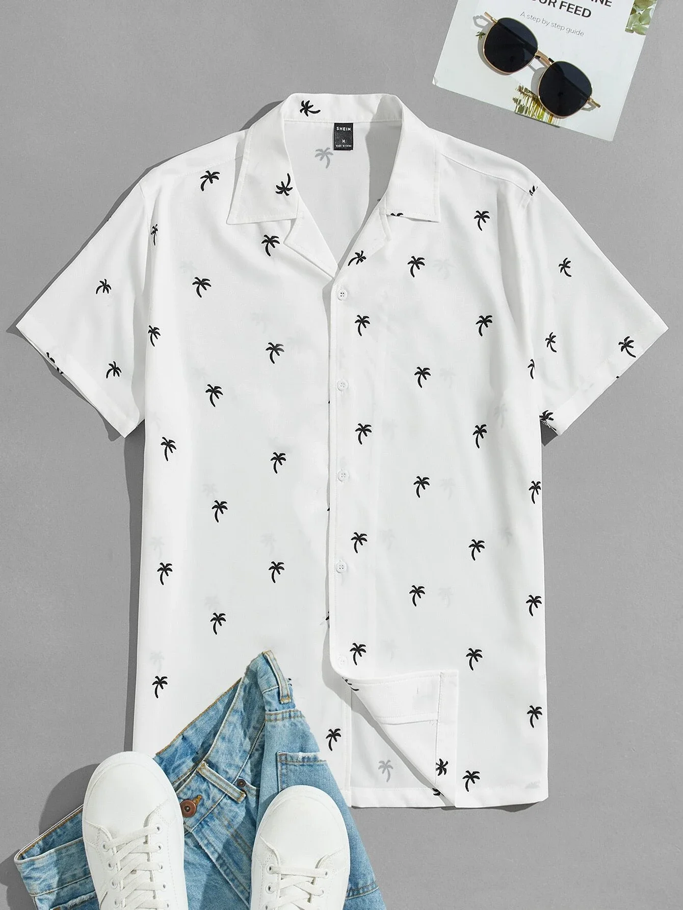 

Men Coconut Tree Print Shirt