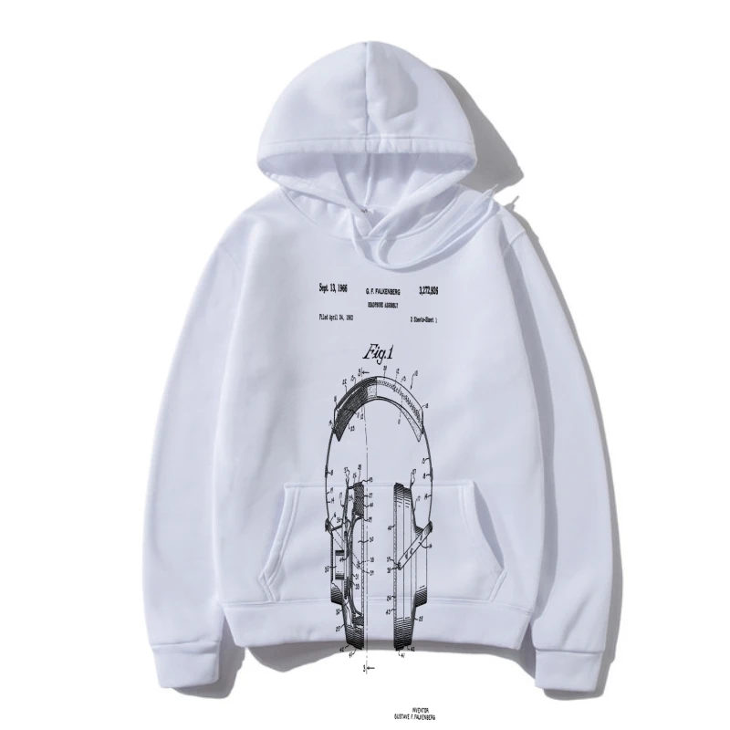 

2022 Ho Sale New Men Hoodie Headphones Hoodie DJ Hoodie Studio Head Phones DJ Music Production Producer Warm Hoody