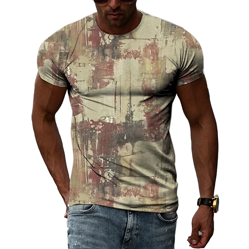 

Футболка мужская с круглым вырезом и коротким рукавом, модная красивая рубашка в стиле хип-хоп, с 3D-принтом граффити, в стиле Харадзюку, лето