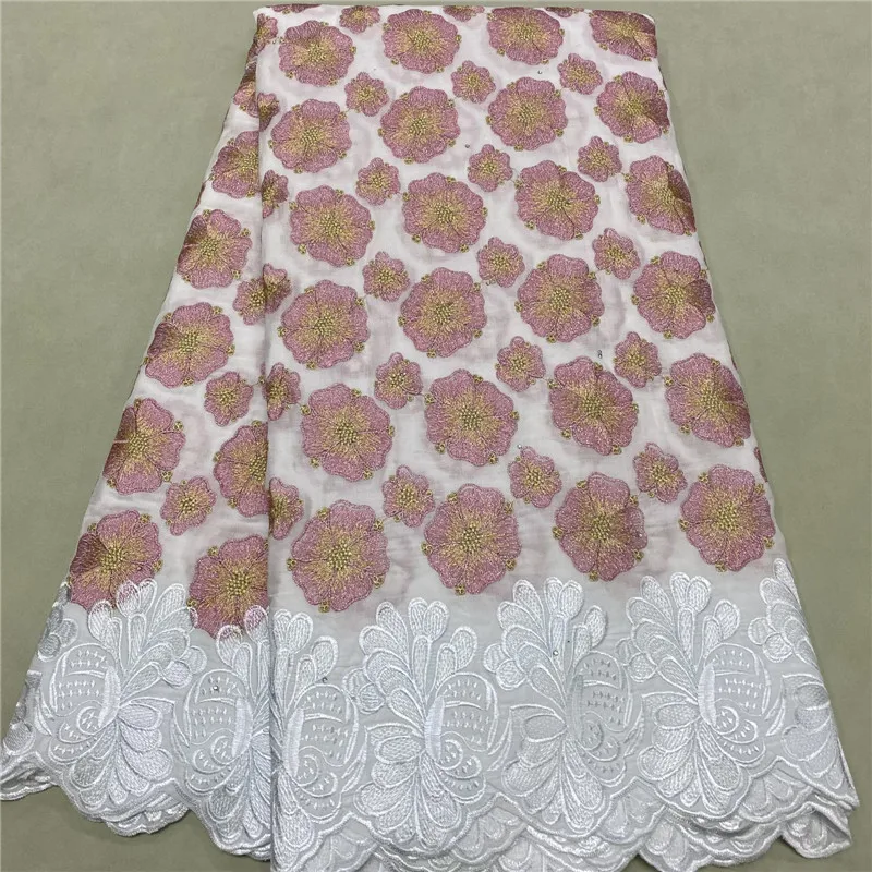 African Swiss Laces Fabric Dry Material Embroidered Voile Cotton Fabric Dubai Swiss Voile Lace In Switzerland 1695