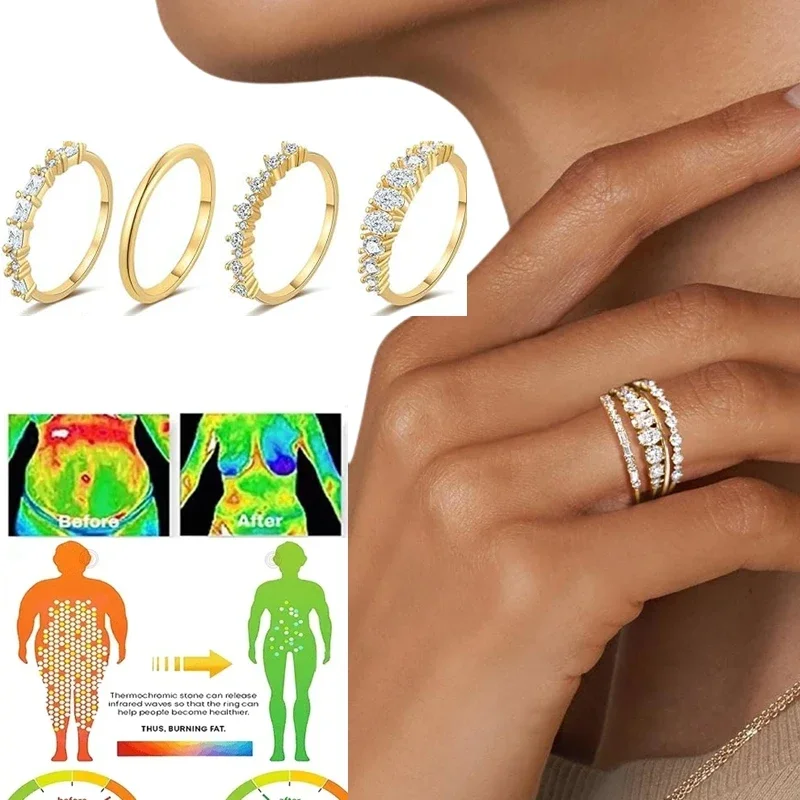 4 шт. женские кольца с кристаллами Торина кварца ионикса кубическим цирконием для