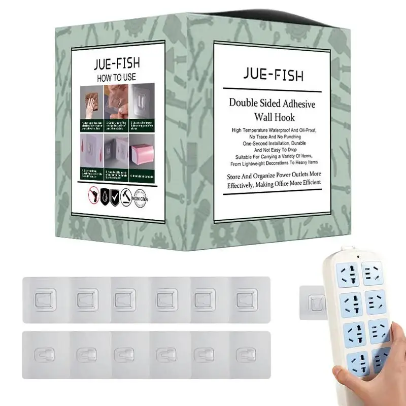 

Multipurpose Hooks Double Sided Self Adhesive Wall Hooks Waterproof Transparent Hanger For Hanging Decor Home Storage Accessory