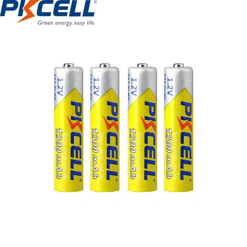 

Аккумуляторная батарея PKCELL AAA, 3 А, 1200 мА · ч, 1,2 в, никель-металлогидридные батарейки AAA, до 1000 циклов