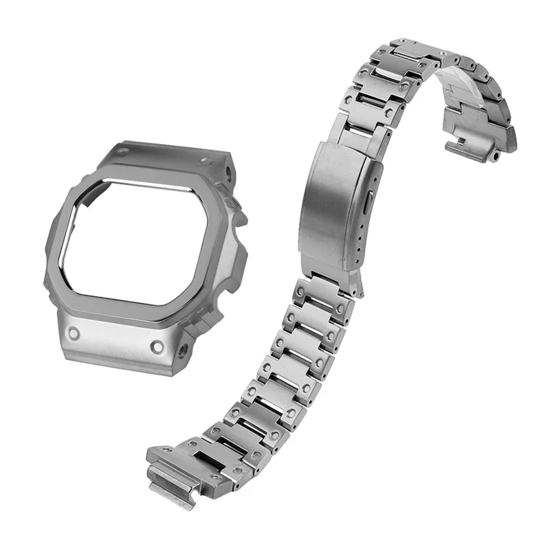 Комплект для модификации Casio G-Shock DW-5600: корпус и ремешок из титанового сплава, металлический безель, DIY замена (для моделей DW-5600E, GW-B5600, GW-M5610) (art.: 3920d4e2d19a0) - 3920d4e2d19a0