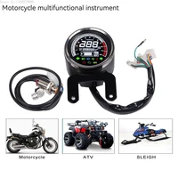 12v motorcycle tachometer meter led backlight lcd for harley digital speedometer temperature fuel meter motorcycle level gauge b