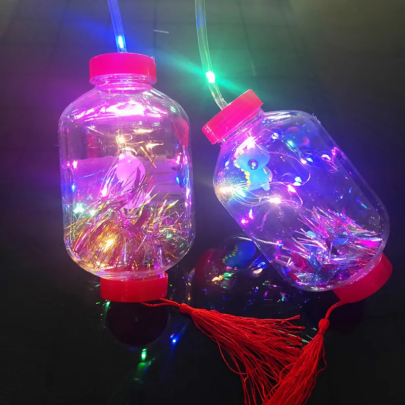 Portable Bobo Ball Colorful Flashing Cartoon Animal Lantern with Chinese Red Tassel | Освещение