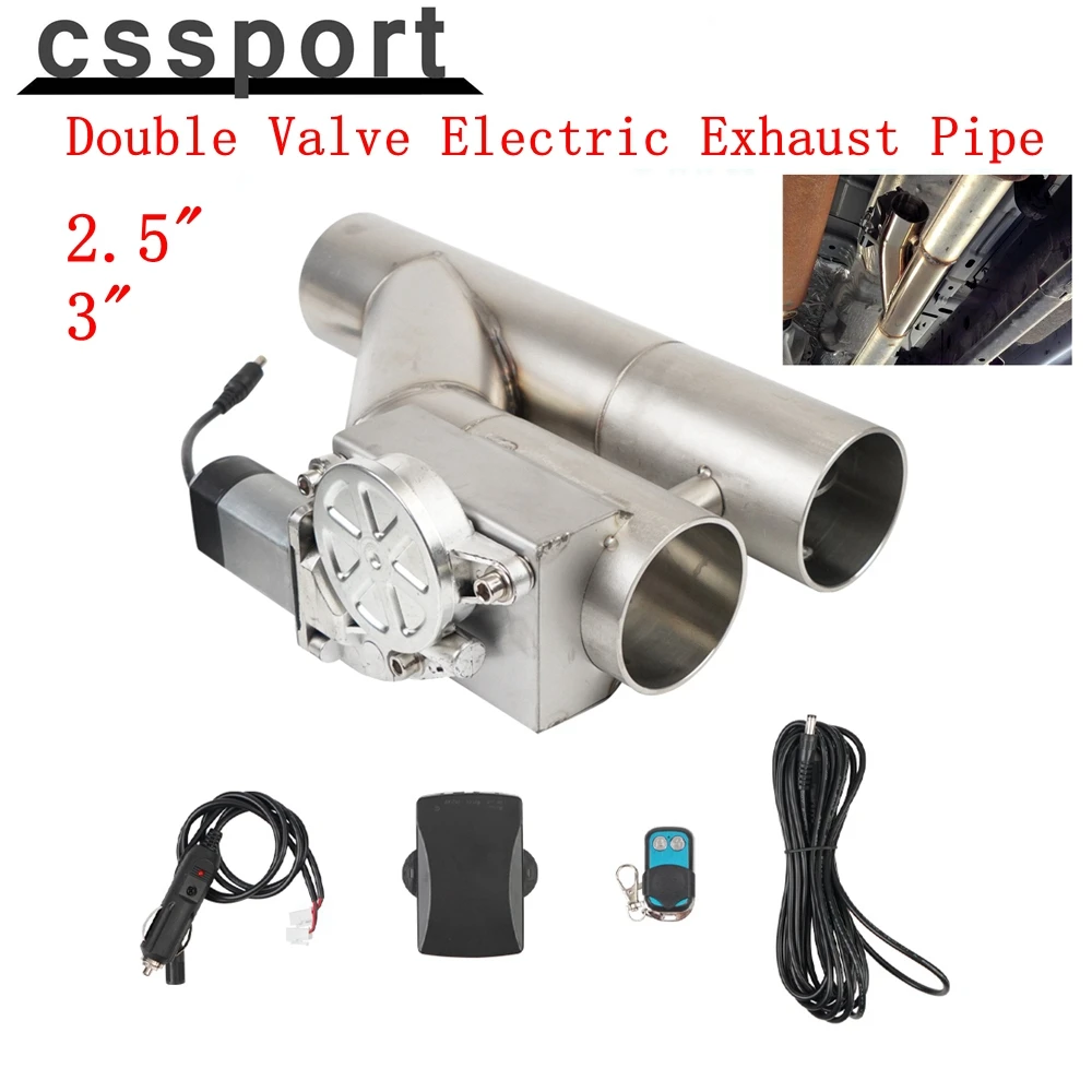 Универсальный двойной выхлопной трубы 2 5 дюйма 3