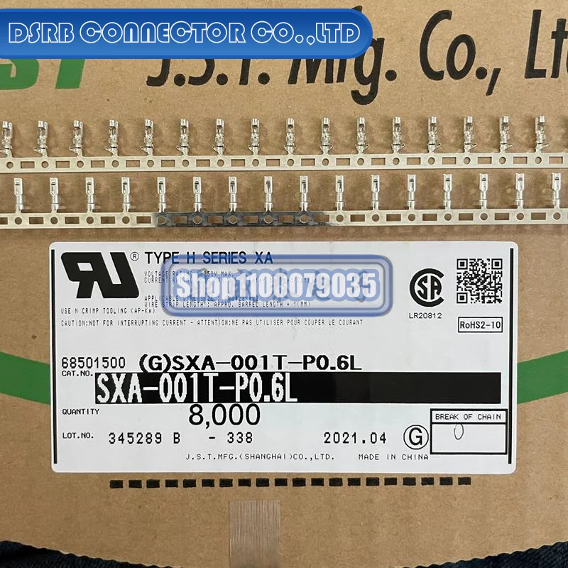 

100pcs/lot SXA-001T-P0.6L Terminal Wire gauge 22-26AWG 100% New and Original