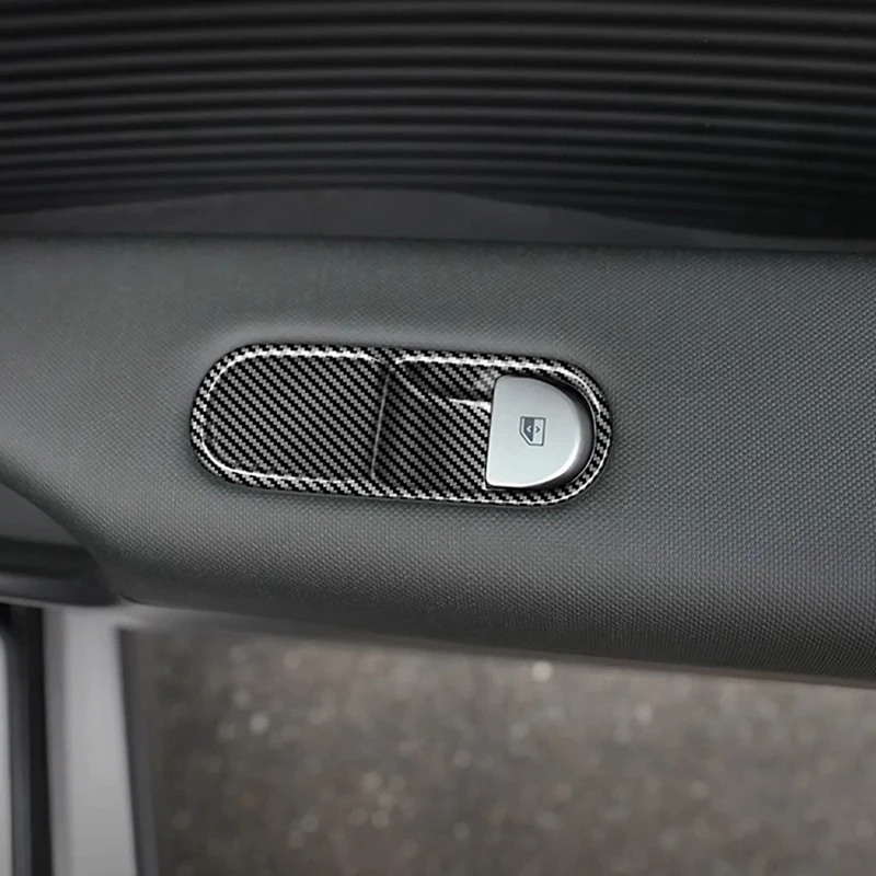 Фото Carbon Fiber Back Row Window Glass Lifting Switch Buttons Decoration Cover For Hyundai IONIQ 6 2022-2023 Low Version №2