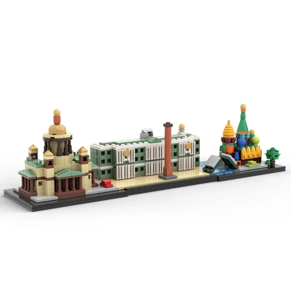 Фото Bricklink City Skyline Святой Санкт-Петербург Рим Вашингтон Роттердам Кайви Архитектура Вид на улицу Дом Строительные блоки Игрушки Подарок №5