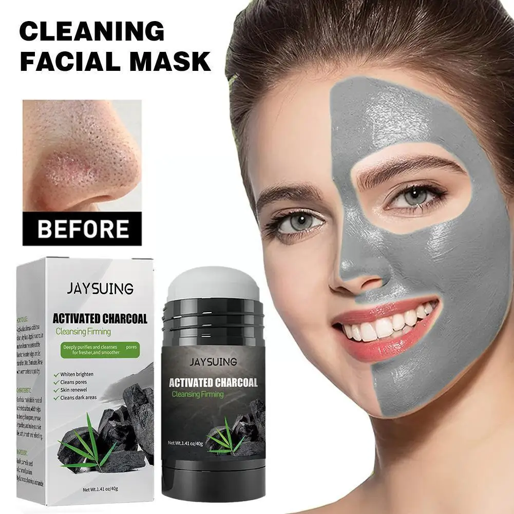 

Activated Charcoal Solid Mask Deep Cleaning Firming Purifying Stick Anti-Acne Masks Control Oil Mask Clay Mud F1Q2