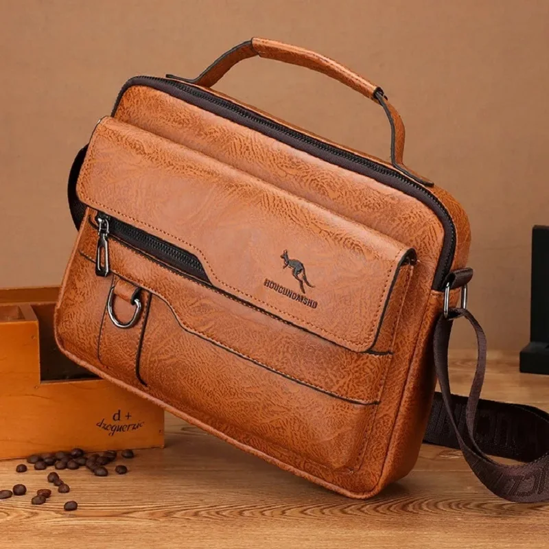 Мужская кожаная сумка через плечо