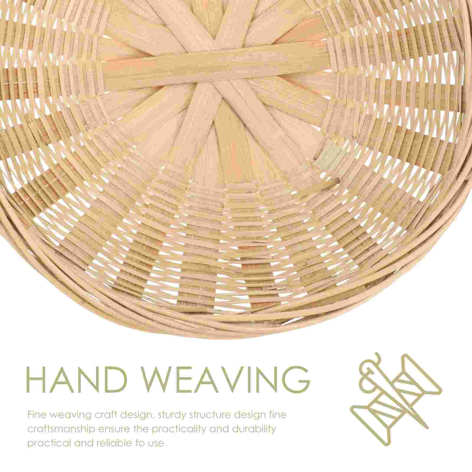 Бамбуковая корзина для хранения тыквы премиум-класса с крышкой набор из 2 штук