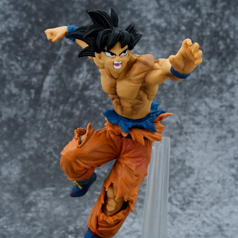 

21cm Dragon Ball Action Figures Son Goku Battle Damage Edition PVC Model Collection Figurine Toys For Gift Desktop Decoration