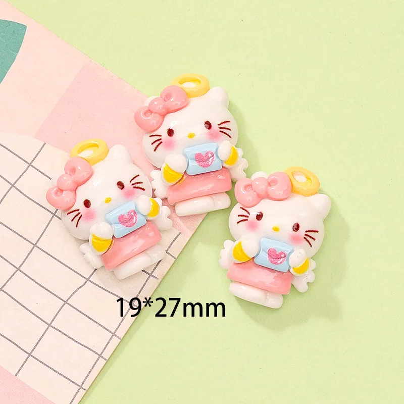 10 шт. полимерные Мультяшные ангельские животные милые котенки кролики фигурки