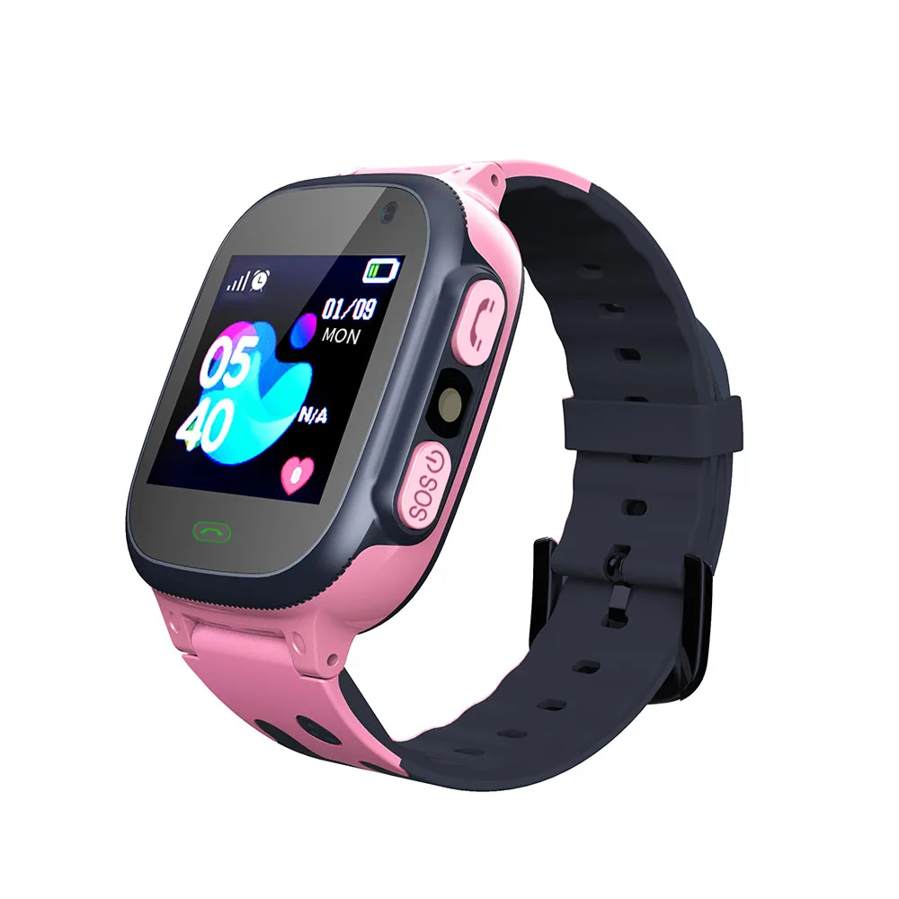 

Kids Smart Watch Sim Card SOS Phone Call LBS Positioning Footprint Track Safety Zone Remote Photo Shooting Waterproof Voice Chat