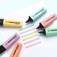 stabilo classical painting color portable highlighter marker pen soft color dual head liner drawing office school supplies h6507