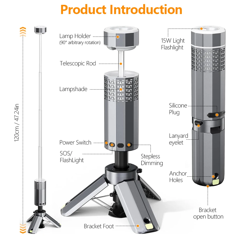 

Портативный фонарь Newstyle 15600 мАч