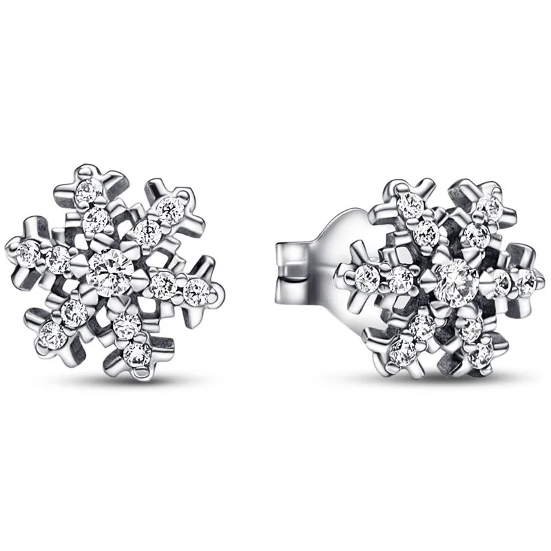 

Original Moments Sparkling Snowflake With Zirconia Stud Earring For Women 925 Sterling Silver Wedding Gift Fashion Jewelry