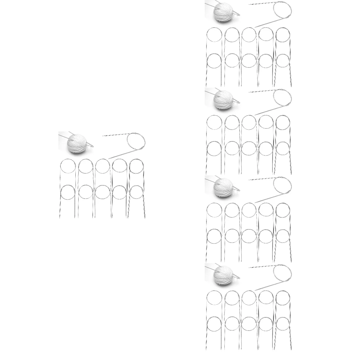 

55 шт., круговое вязание из нержавеющей стали