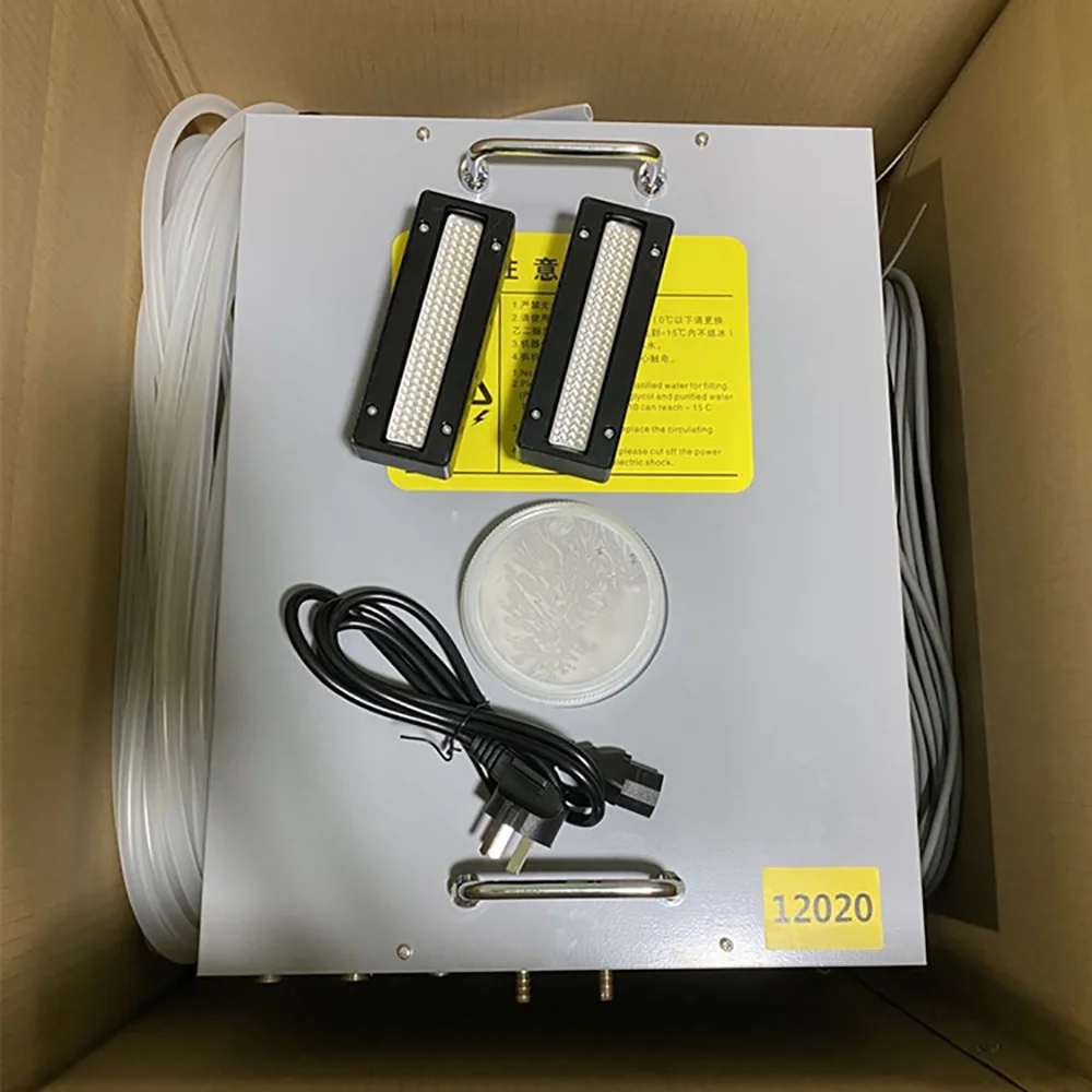 UV LED full set uv led curing system 2pcs lamps and 350w chiller 12020 area for Epson lithography printer I3200 LED curing light