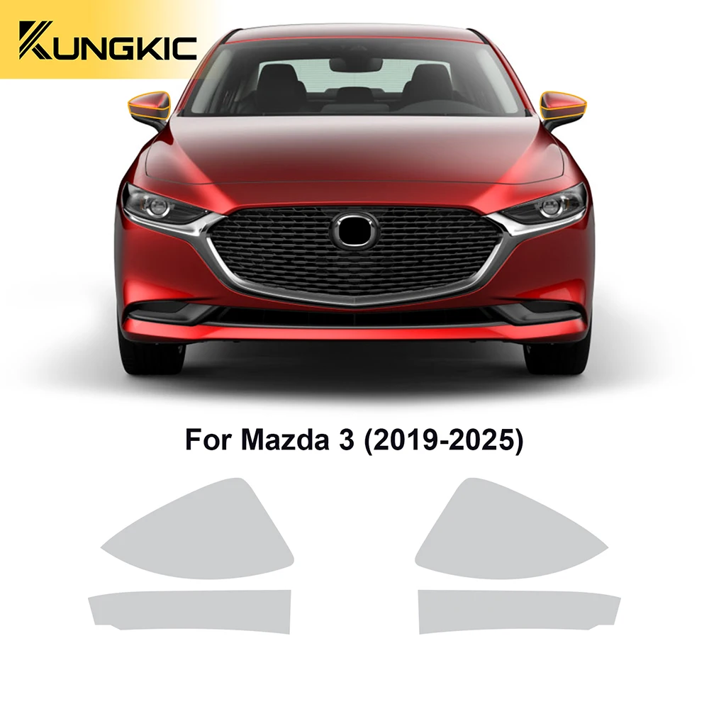 

Автомобильная пленка заднего вида для Mazda 3 2019-2025 B C, стойки, защитная наклейка от краски, защита от царапин, внешний ТПУ, PPF, прозрачный ремонт