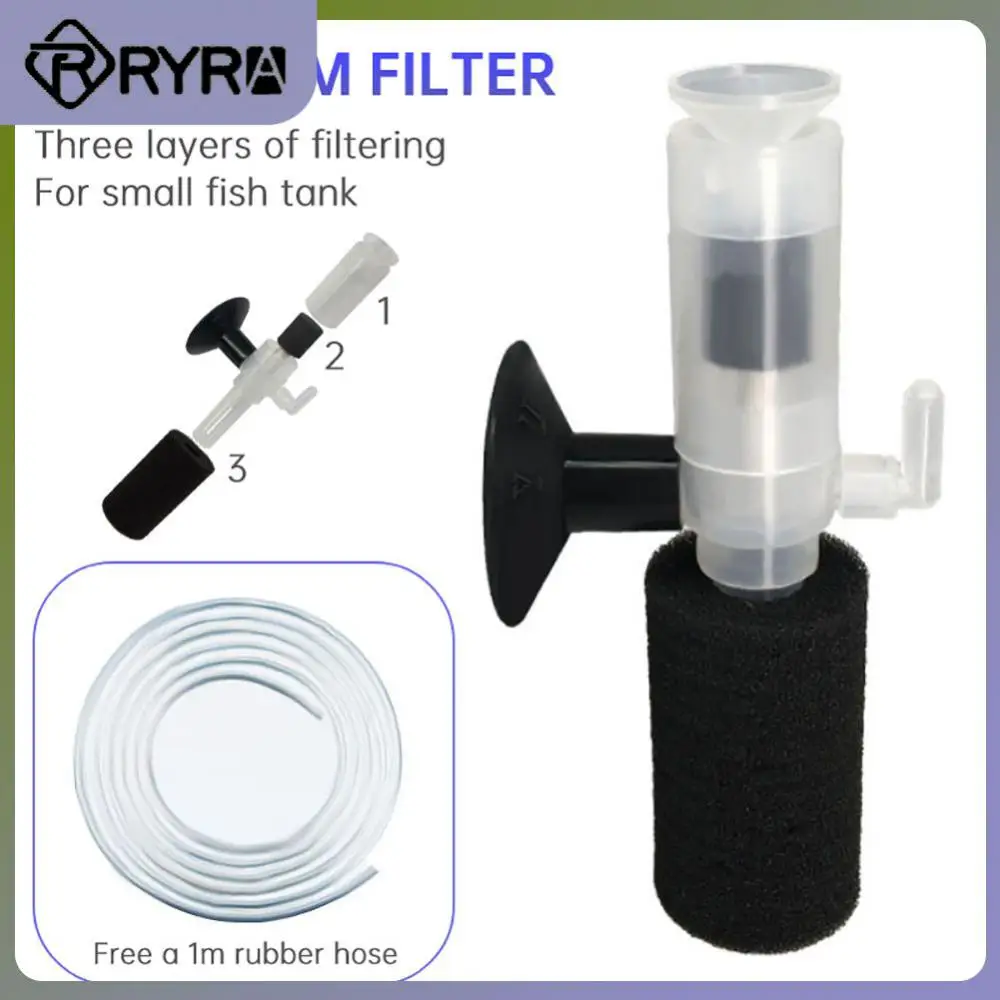 

Creative Water Pneumatic Filter Small Fish Tank Sponge Filter Pumps Silent Biochemical Sponge Internal Purifier Portable Mini