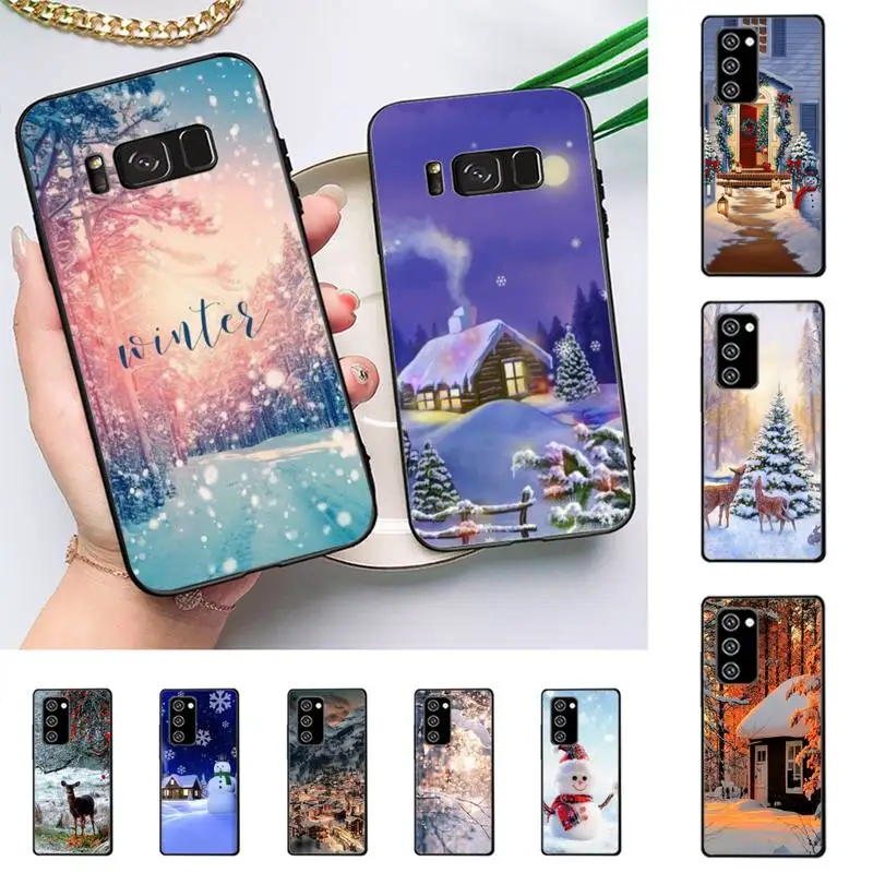 

Landscape Winter Light Snow Phone Case for Redmi 8 9 9A for Samsung J5 J6 Note9 for Huawei NOVA3E Mate20lite cover