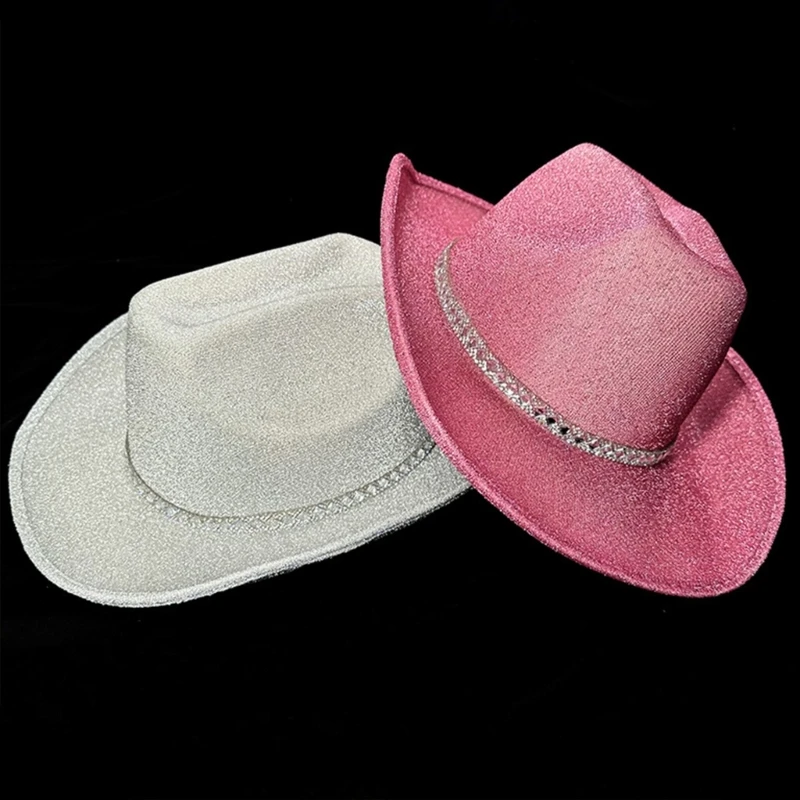 

Ковбойская шляпа с блестками, Федора, шляпа Cowgirl, шляпа для девичвечерние, для свадебвечерние ринки, ковбойская шляпа в западном стиле, рекви...