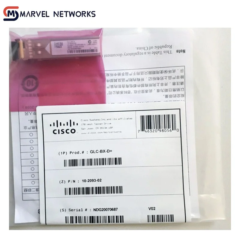 

100% Original GLC-BX-D 1000BASE-BX10-D downstream bidirectional single fiber with DOM for CISCO Switches