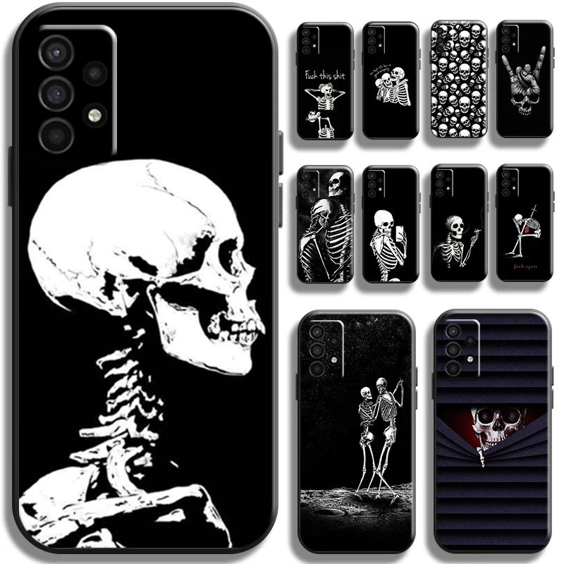 

Funny Human Skeleton Skull For Samsung Galaxy A11 A12 A20 A21 A21S A22 A30 A31 A32 A42 A51 A52 A70 A71 A72 5G Phone Case Shell
